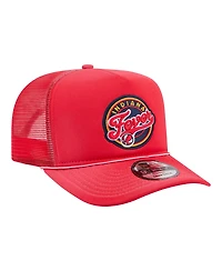 New Era Men's and Women's Red Indiana Fever Worn Foam Front 9FIFTY A-Frame Trucker Rope Snapback Hat