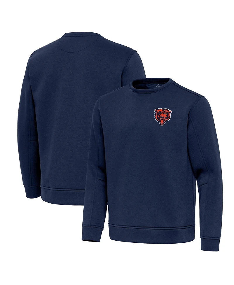 Antigua Men's Navy Chicago Bears Relevant Lightweight Pullover Sweatshirt