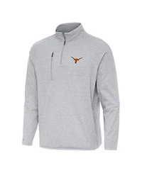 Antigua Men's Heather Gray Texas Longhorns Certain Quarter-Zip Tri-Blend Sweatshirt