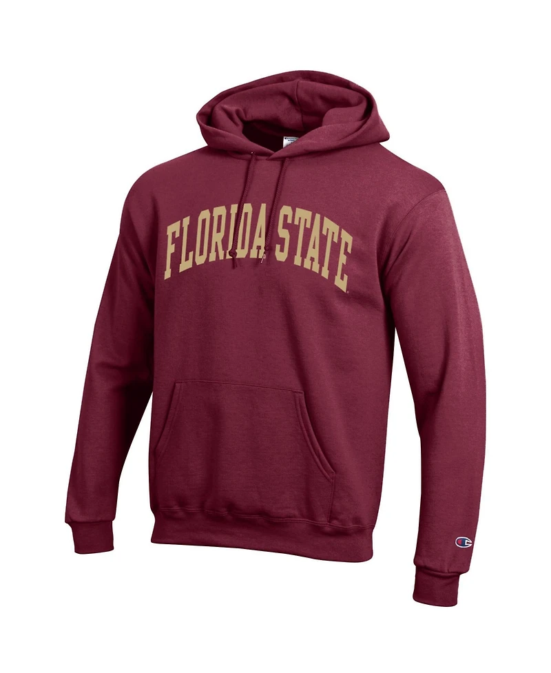 Champion Men's Garnet Florida State Seminoles Basic Arch Fleece Pullover Hoodie