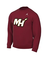 Jordan Men's Red Miami Heat Statement Edition Sweatshirt
