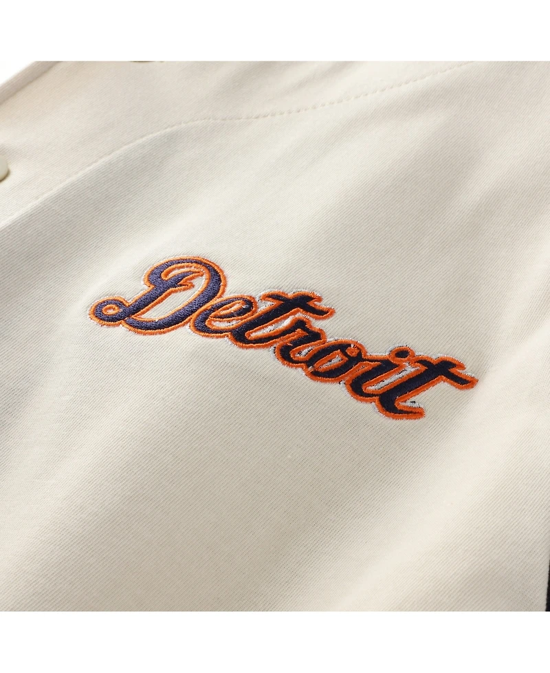 Fanatics Men's Cream Detroit Tigers Big Tall Full-Button Jersey