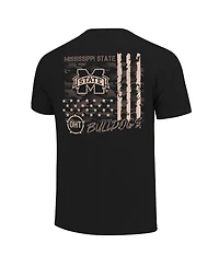 Image One Men's Black Mississippi State Bulldogs Comfort Colors Oht Camo Overlay T-Shirt