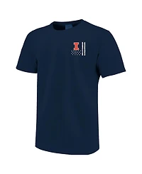 Image One Men's Navy Illinois Fighting Illini Comfort Colors Oht Camo Overlay T-Shirt