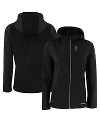 Cutter Buck Women's Black San Francisco Giants Evoke Eco Softshell Recycled Full-Zip Jacket