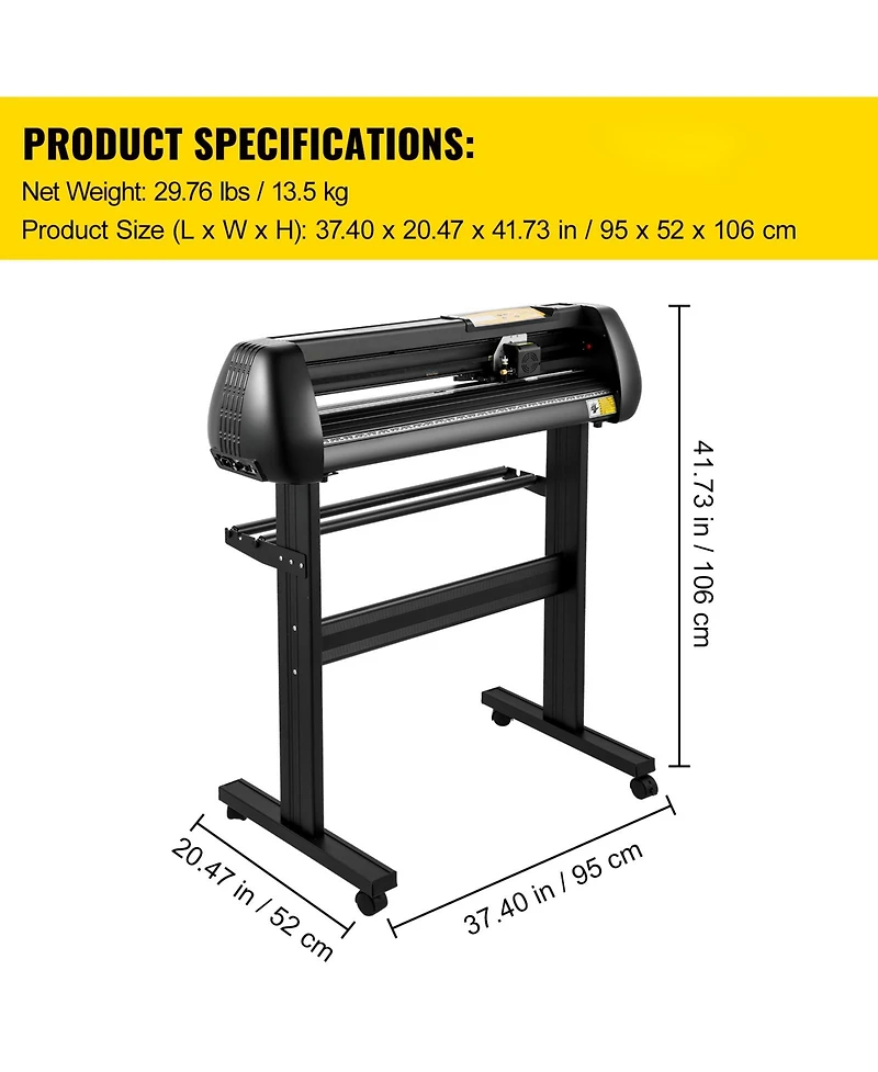 Sevorley Vinyl Cutter Plotter Machine with Stand and Sign Making Kit