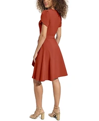 Calvin Klein Women's Tulip Sleeve Fit & Flare Dress