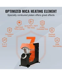 Sevorley 3-in- 1 Automatic Hat Heat Press with 3 Interchangeable Platens