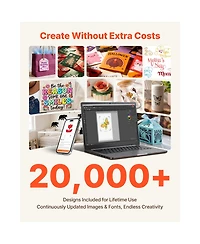 Sevorley Vinyl Cutting Machine, Button-Controlled Smart Cutter with 20,000 Plus Built-In Designs