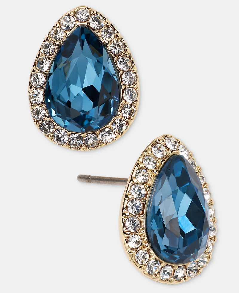 Givenchy Crystal Pear-Shape Halo Stud Earrings