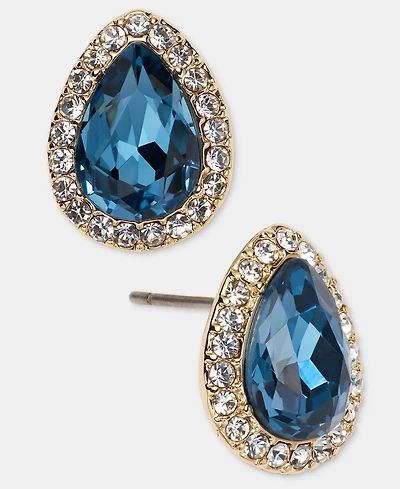 Givenchy Crystal Pear-Shape Halo Stud Earrings