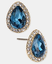 Givenchy Crystal Pear-Shape Halo Stud Earrings