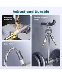 Lofree Ts Instrument Cable Nylon Braided Connectors Noise Shielding for Guitar Bass Studio Gear