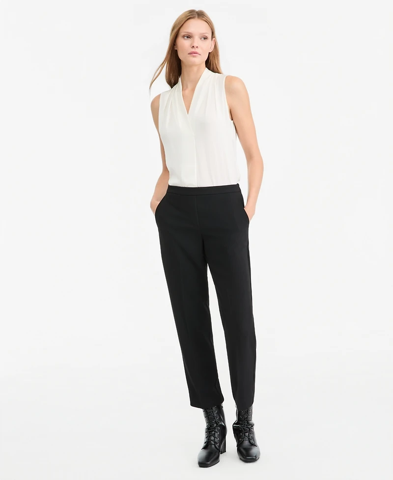 Kobi Halperin Women's Aubree High-Waisted Crepe Ankle Pants