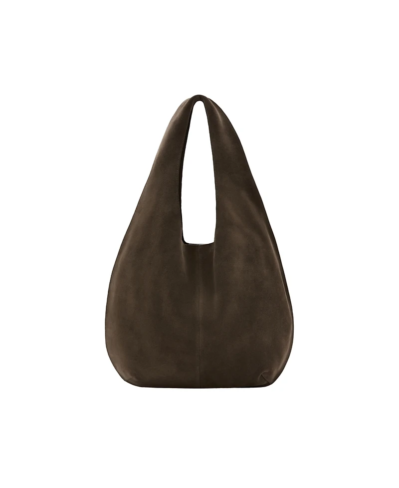 Mango Women's Split-Leather Sack Bag