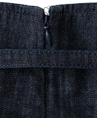 Mango Women's Low-Rise Wide-Leg Denim Skort, 2" Inseam