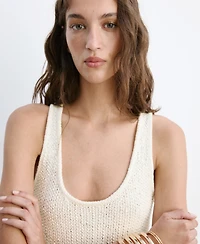 Mango Women's Sleeveless Knit Romper