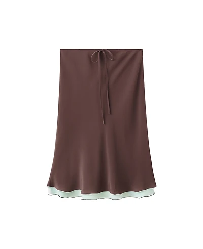 Mango Women's Fluid Midi A-Line Skirt