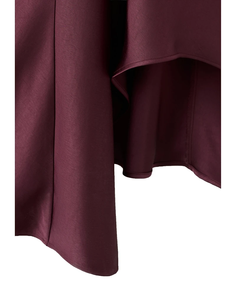 Mango Women's Asymmetrical Ruched Off-the-Shoulder Dress