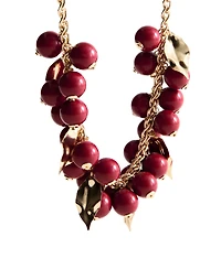 Mango Women's Beaded Chain Necklace