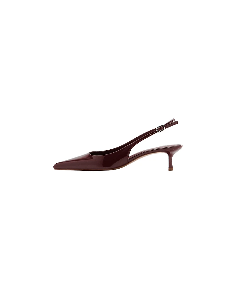 Mango Women's Kitten-Heel Patent Leather Shoes