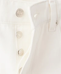 Mango Women's Mid-Rise Balloon Raw-Hem Jeans