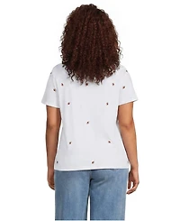 Lands' End Plus Relaxed Supima Cotton Embroidered Crew Neck T-Shirt