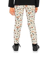 Deux par Big Girls Cotton Leggings with Squirrel Print
