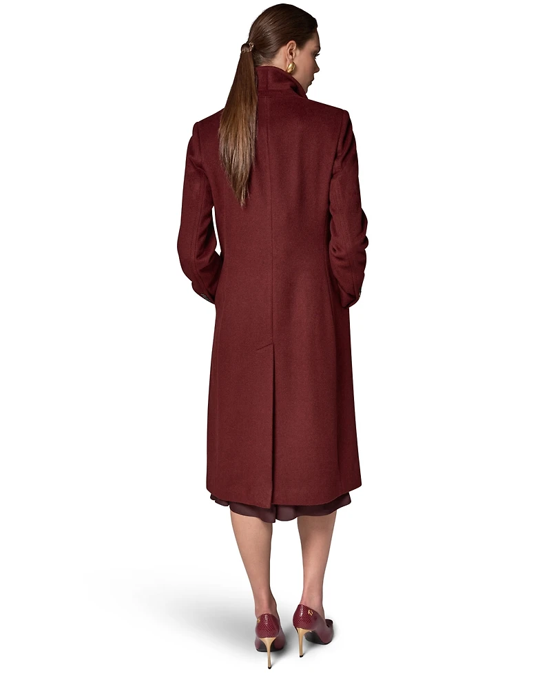 Donna Karan New York Women's Double Breasted Cashmere Wool Coat