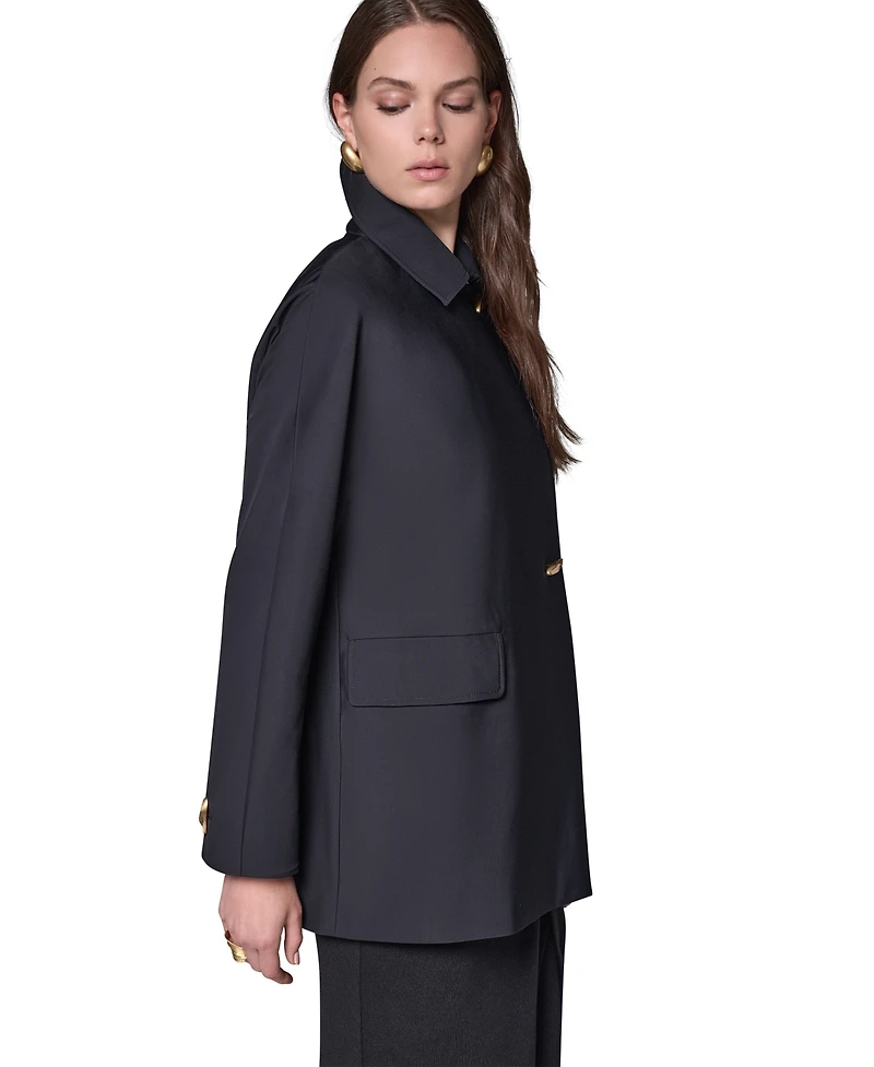 Donna Karan New York Women's Buttoned Rain Coat