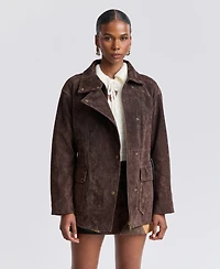 Avec Les Filles Women's Belted Suede Jacket