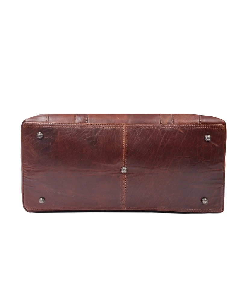 20 Inch Leather Canvas Duffle Bag