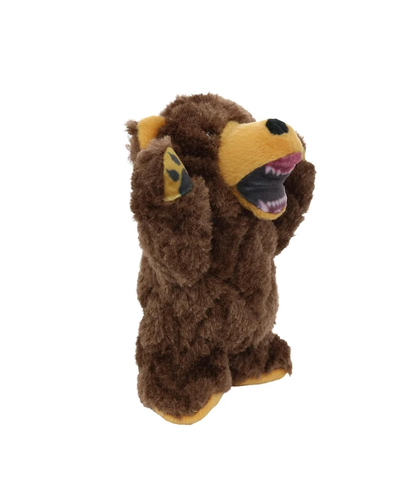 Mighty Jr Angry Animals Bear 2 Pack, Durable Plush Squeaky Dog Toy