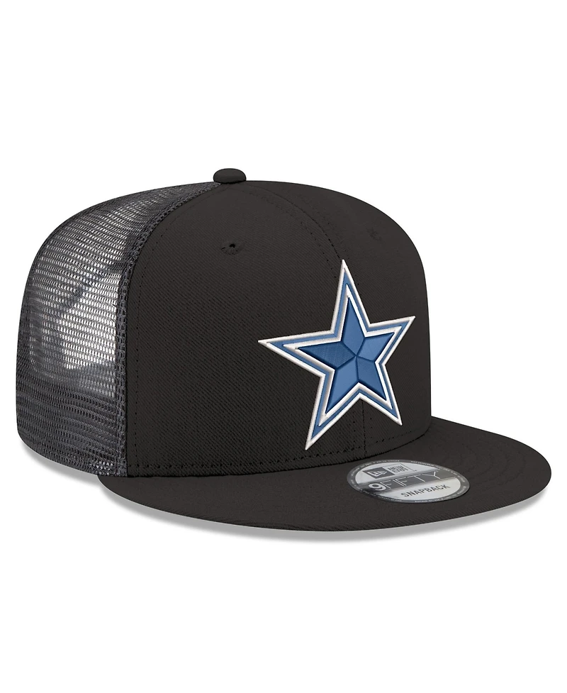 New Era Men's Black Dallas Cowboys Core Team 9FIFTY Trucker Snapback Hat