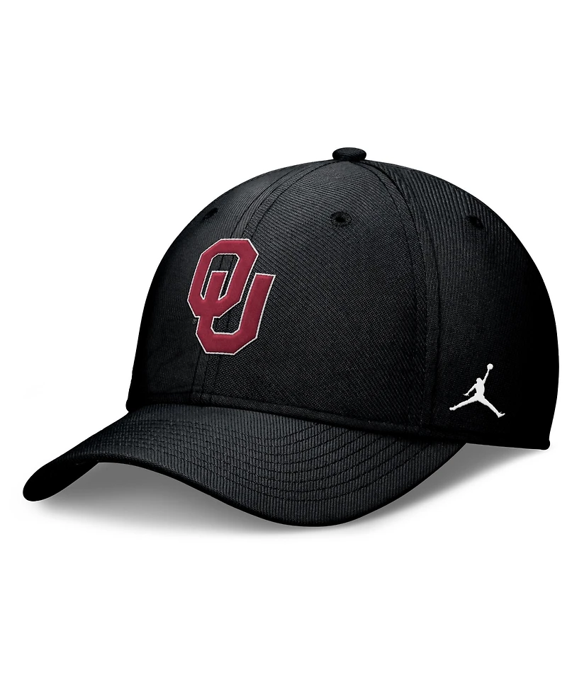 Jordan Men's Black Oklahoma Sooners Rise Swoosh Dri-fit Flex Hat