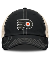 Fanatics Men's Black/Natural Philadelphia Flyers Rival Trucker Adjustable Hat