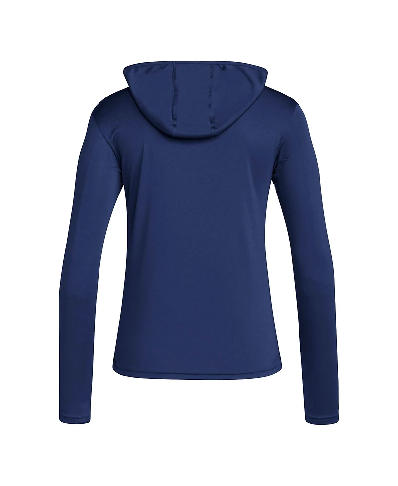 Adidas Women's Navy Penn State Nittany Lions D4T Long Sleeve Hooded T-Shirt