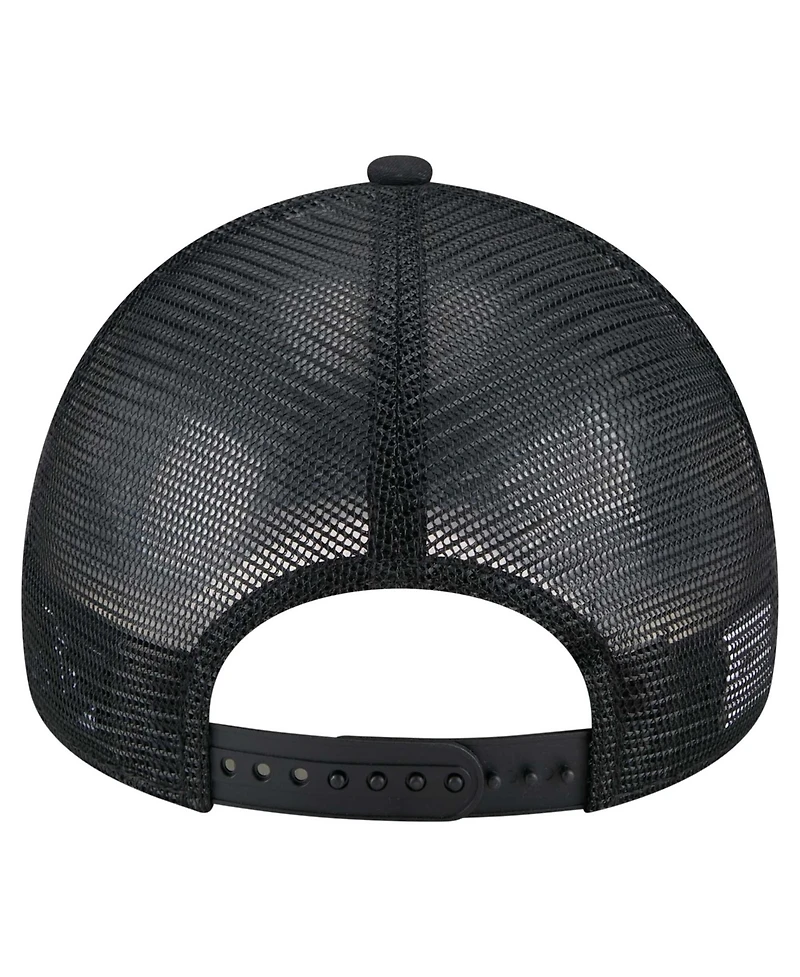 New Era Men's Black Athletics 9FORTY A-Frame Trucker Adjustable Hat