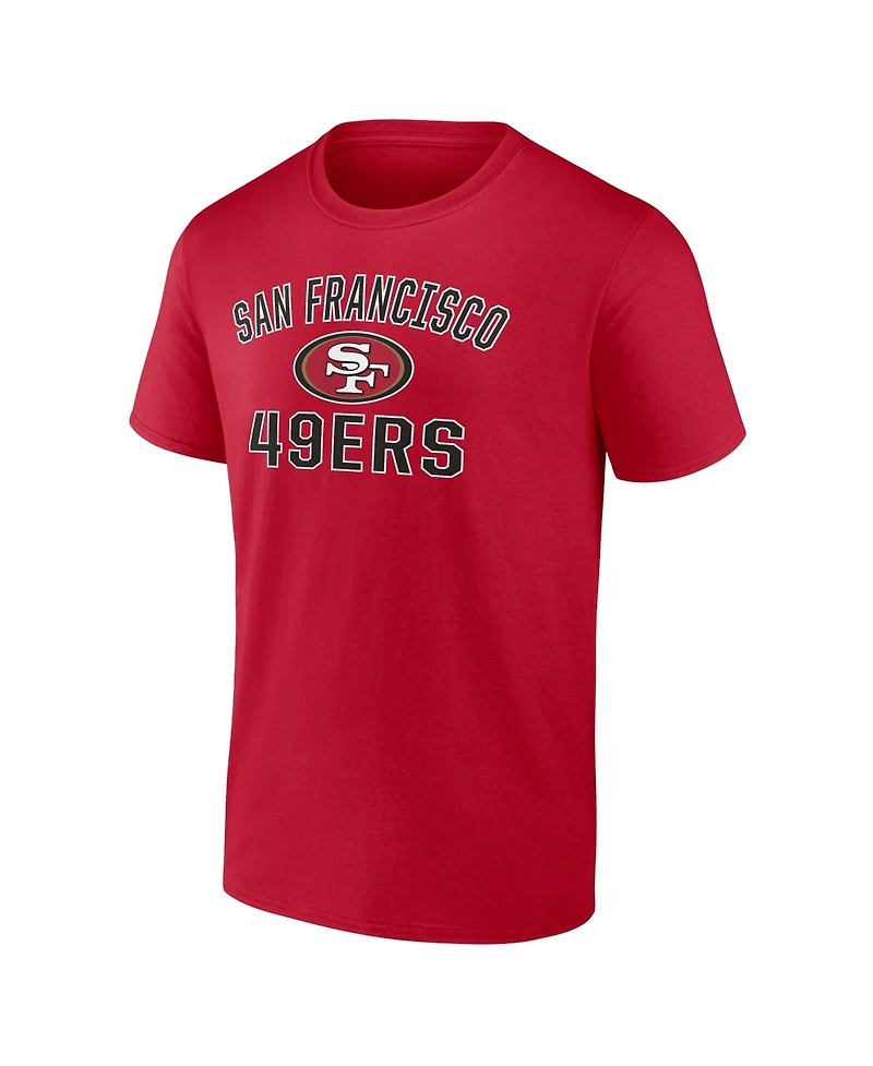 Logo Athletic Men's Cardinal San Francisco 49ers Cotton Victory Arch T-Shirt