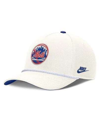 Nike Men's Cream New York Mets Cooperstown Rise Adjustable Hat