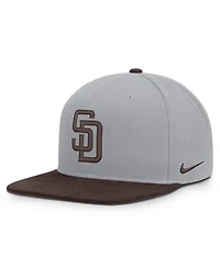 Nike Men's Gray/Brown San Diego Padres Primetime Pro Dri-fit Snapback Hat