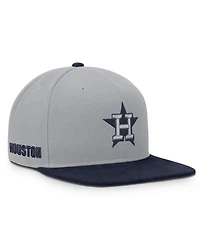 Nike Men's Gray/Navy Houston Astros Primetime Pro Dri-fit Snapback Hat