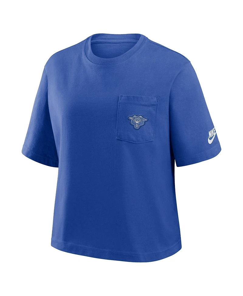Nike Women's Royal Kentucky Wildcats Legacy Pocket Boxy T-Shirt