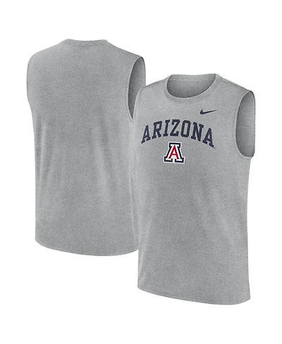 Nike Men's Heather Gray Arizona Wildcats Primetime Legend Arch Dri-fit Muscle Tank Top