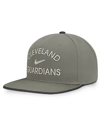Nike Men's Olive Cleveland Guardians Pro Dri-fit Snapback Hat