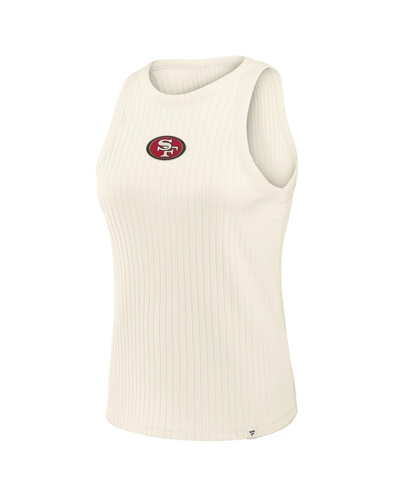 Fanatics Women's Cream San Francisco 49ers Star Play Tri-Blend Ribbed Tank Top