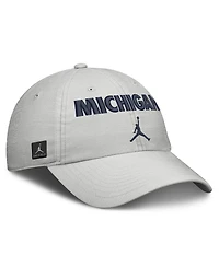Jordan Men's and Women's Gray Michigan Wolverines 2026 On-Field Gameday Club Adjustable Hat