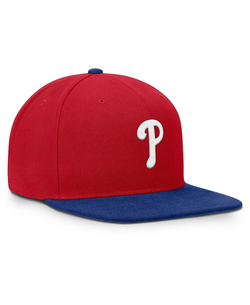 Nike Men's Red/Royal Philadelphia Phillies Primetime Pro Dri-fit Snapback Hat