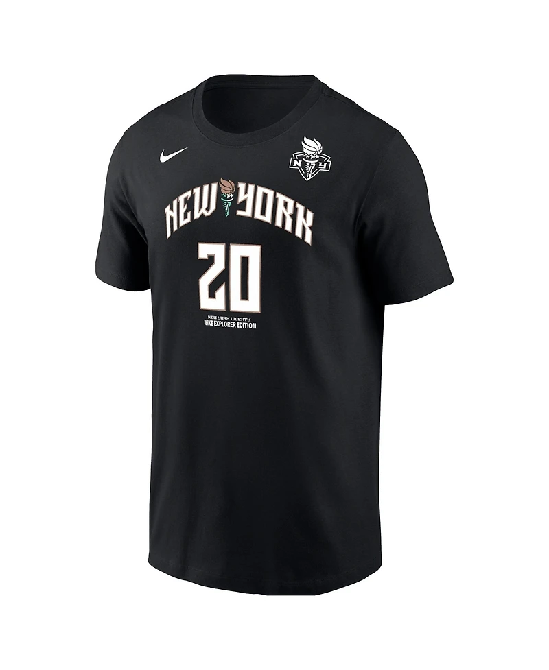 Nike Men's Sabrina Ionescu Black New York Liberty Name & Number T-Shirt