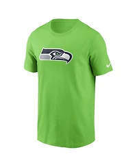 Nike Men's Neon Green Seattle Seahawks Essential Logo T-Shirt
